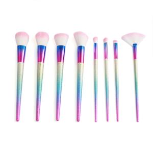 China Hot sale 8 pcs Cosmetic rainbow makeup brush, fashion makeup brush set foundation factory