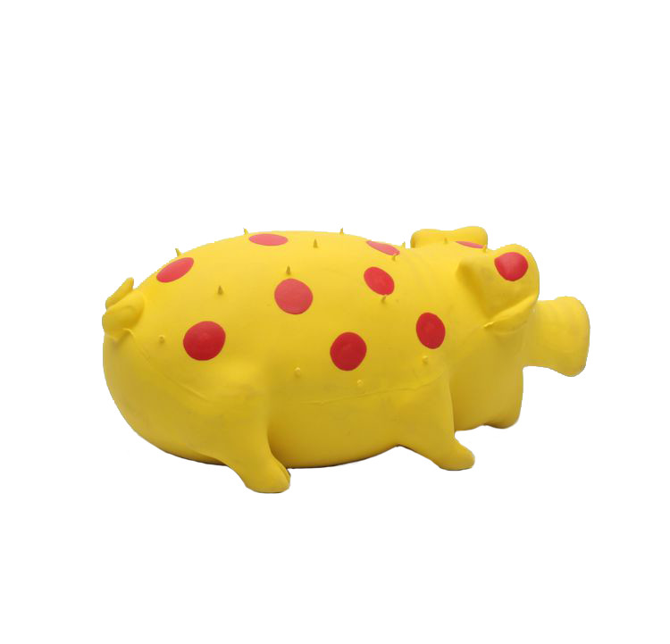 Customized Pig Pattern Latex Pet Toys For Dog Squeeze Grunting Sound Play