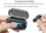 3.7V 1800mAh Charging Case Bluetooth Earphones For Running 9D HIFI
