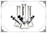 PHOENIX STAR Beaker Bong Glass Water Pipe Square Base Bottom With Black Plastic