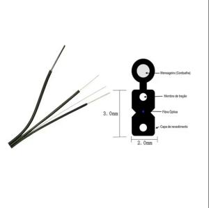 China Self Supporting Fiber Optic FTTH Drop Cable 1/2 Fibers Aerial factory