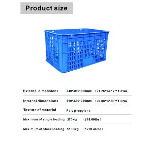 HDPE Reusable Plastic Vegetable Fruit Packaging Box for Grapes Custom Food