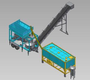 China On Site Concrete Batching Plant 30m³/H Batching And Mixing Equipment Fast moving factory