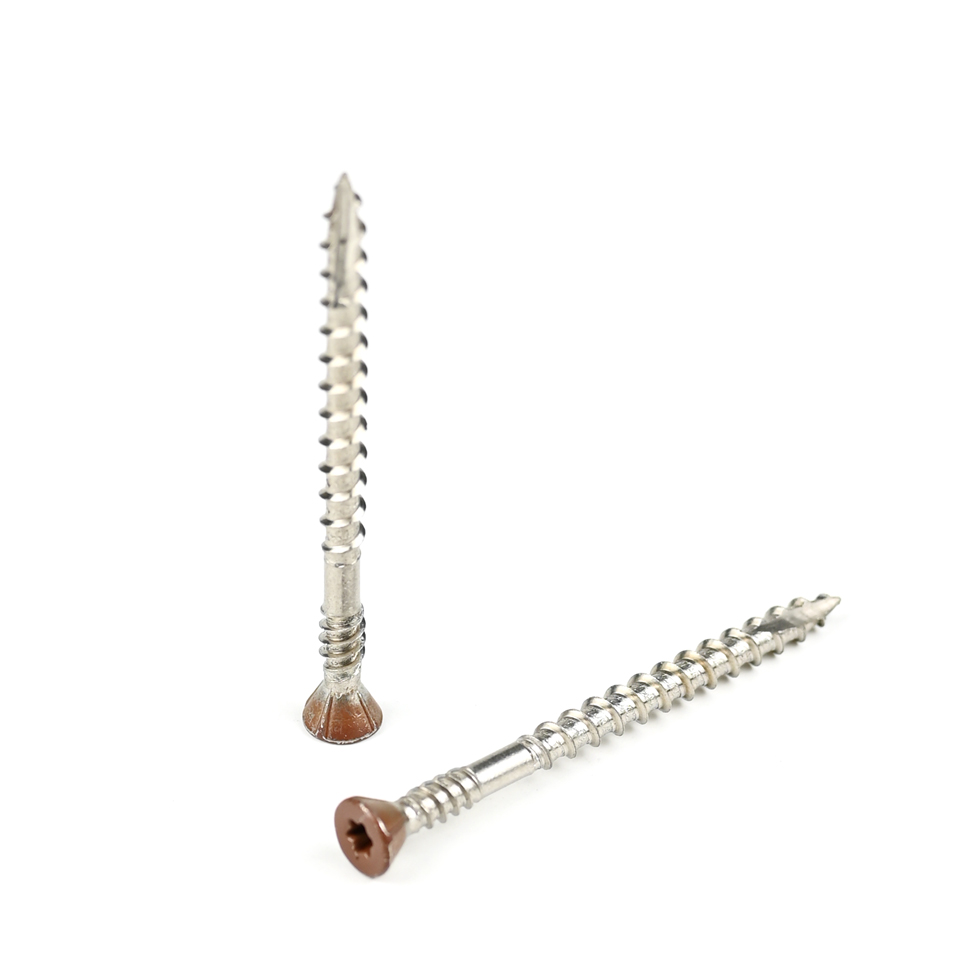 SS316 Brown Painted Countersunk Torx Head Wood Chipboard Screw for Drywall Construction