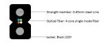 Four Core Steel Rod Indoor FTTH Drop Cable G657a2 GJXH OEM Service