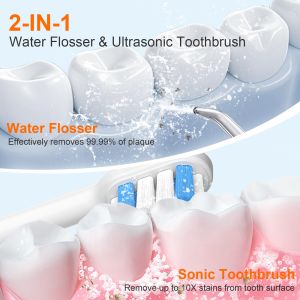Two-in-One Multifunctional Electric Toothbrush and Water Flosser Household