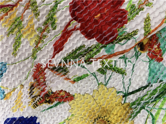 Spandex Nylon Recycled Swimwear Fabric Customized Printing Weft Knitted