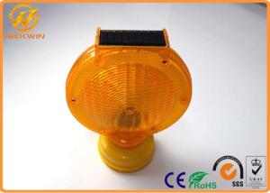 China Solar Panel 0.3W PC Amber Rechargeable Strobe Light 185*95*325MM factory