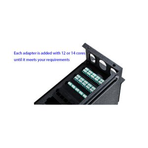 1U Fiber Optic Patch Panel Rack Mount Fiber Enclosure Inside Cabling Multimode