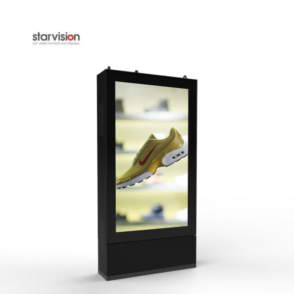 Galvanize Steel 4K Ultra HD Outdoor Digital Totem Advertising LCD Display For