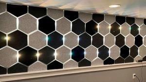 China Office Corridors Polyester Fiber Acoustic Panel Practical Sound Absorption factory
