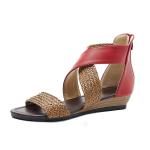 BS095 Ladies Shoes Ethnic Style Sandals Female Bohemian Style Braided Belt Wedge