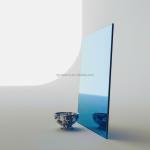Frameless Blue Silver Decorative Float Glass Wall Mirror for Bedroom Dressing