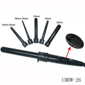China 5 in 1 Black interchangeable Hair curling wand barrel-Hair Tools factory