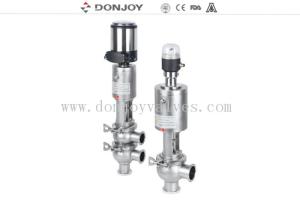 China SS316L Stainless Steel Pneumatic 2 Way Divert Seat Valve With Control Head factory