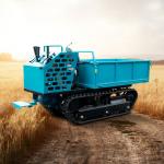 New 0.8 tons Crawler Dumper Truck Diesel Portable Mobile Blue For Muddy ground