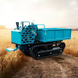 China New 0.8 tons Crawler Dumper Truck Diesel Portable Mobile Blue For Muddy ground factory