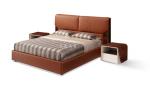 Upholstered Kingsize Modern Leather Bed W006B10