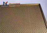 Flat Single Crimped Wire Mesh Decorative Grille Antique Brass Bookcases