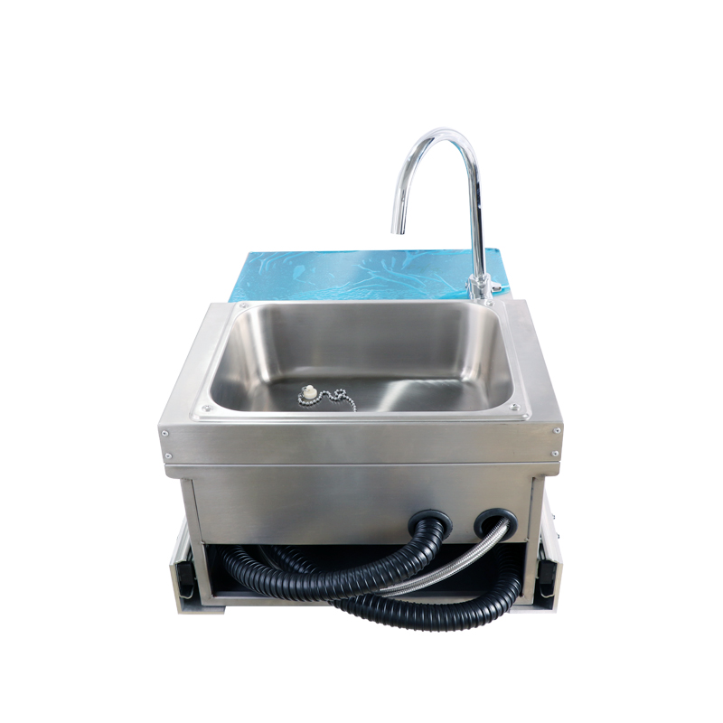 Hwhongrv Mini One Burner Pull Type Gas Stove Boat Caravan RV Stainless Steel Universal Rv Boat Folding Sink Integrated Tap
