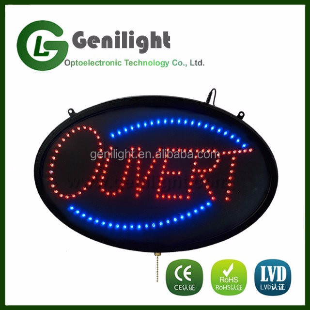 Media Photo LED Open Sign for Hair Salon Touch Screen Type -