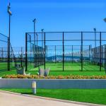 LED Lighting Padel Tennis Courts Custom 12mm Height Grass Surface