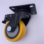 5'' Safety Dual Locking Caster Wheels Polyurethane Tread