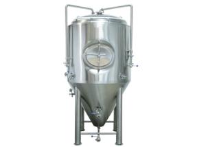 China Stainless Steel Cooling Jacket Conical Beer Fermenter , Beer Fermentation Tank factory