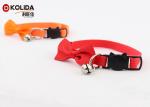 Red Green Blue Orange Pink Adjustable Breakaway Cat Collar With Bell 1.0x20-30cm