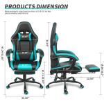 Stylish Modern Design Metal Gaming Chair with Height Adjustment Lumbar Support