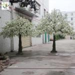 UVG artificial white cherry flower trees for indoor wedding decoartion 12ft tall