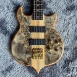 Ebony Fingerboard 4 Strings Bass Factory Burst Maple Top 9V Active Pickup