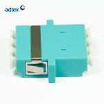 Quad Flange Fiber Optic Adapter LC/UPC OM3 OM4 Low Insertion Loss