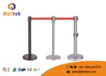 Stainless Steel Retail Shop Fittings Retractable Belt Crowd Control Queue Stand