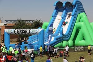 China Customized Obstacle Course Jump House , Inflatable Slide Park 25*15*13m factory