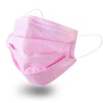 Windproof Pink Disposable Mask , Pink Face Mask Fluid Resistant Keep Warm