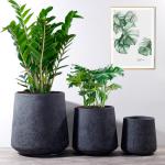 Outdoor Planters Fiber Clay Planter Pots Garden Flower Pots Resin Plant Pots