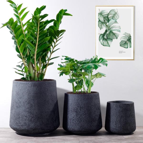 Outdoor Planters Fiber Clay Planter Pots Garden Flower Pots Resin Plant Pots