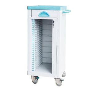China ABS Plastic File Carry Medical Instrument Trolley Dossier Cart With Drawer factory
