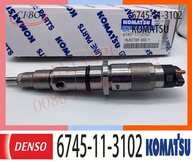 6745-11-3102 KOMATSU Fuel Injectors PC300-8 PC350-8 Excavator WA430-6 Loader 6D114 Engine