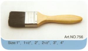 China Factory made plastic or wooden handle pure bristle high quality paint brush No.756 factory
