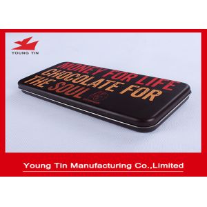 China Custom Printed Rectangle Chocolate Tin Boxes Recyclable With Hinges YT1149 on sale