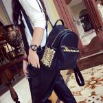High-Grade Pu Backpack Bags With Leather Rivet Lovely Mini Backpack