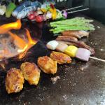 Rusty Corten Steel Grill 3.4ft Wood Burning Barbecue Pits
