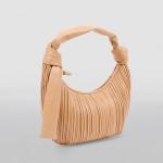 35cm 29cm Dumpling Shoulder Bag Red Wrinkled Leather Bag