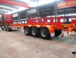 Tri Axle Container Chassis Skeletal Cargo Semi Truck Trailers for 20ft 40ft