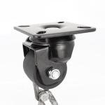 High Cpacity Top Plate Swivel 2 Inch Black Nylon Casters Low Profile Machine