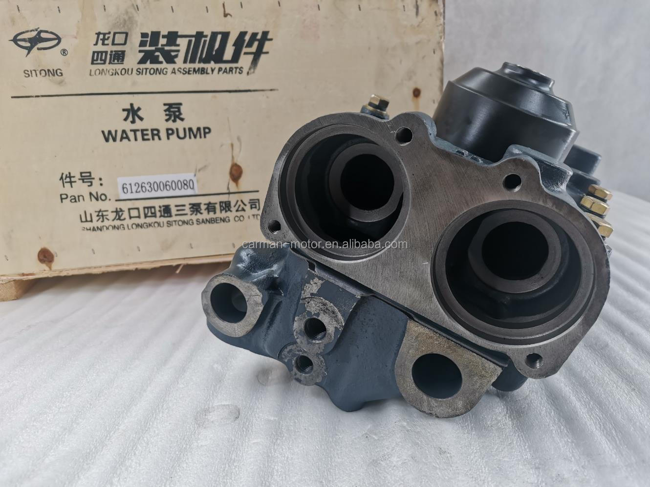 612630060080 OEM Standard Size Water Pump for Weichai WP12 EFI Engine on Sinotruk Howo Truck and Shacman LGMG Mining Truck