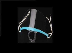 China Anti Fog Blue Holder Transparent Plastic Face Mask For Food Service factory