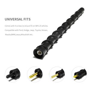 China Universal Year 13 Inch ABS Roof Roofmount Rubber Topper Car Antenna with LED Light factory